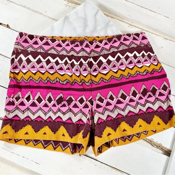 Ann Taylor Loft “Marisa” Aztec Print Beaded Shorts - Picture 1 of 4